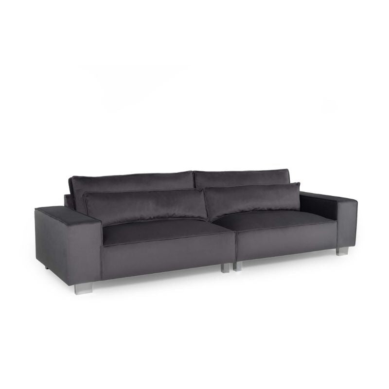 Harleston Fabric Sofa 4 seater Steel 3840W x 900H x 1060D-Sofa-Heartlands Furniture-