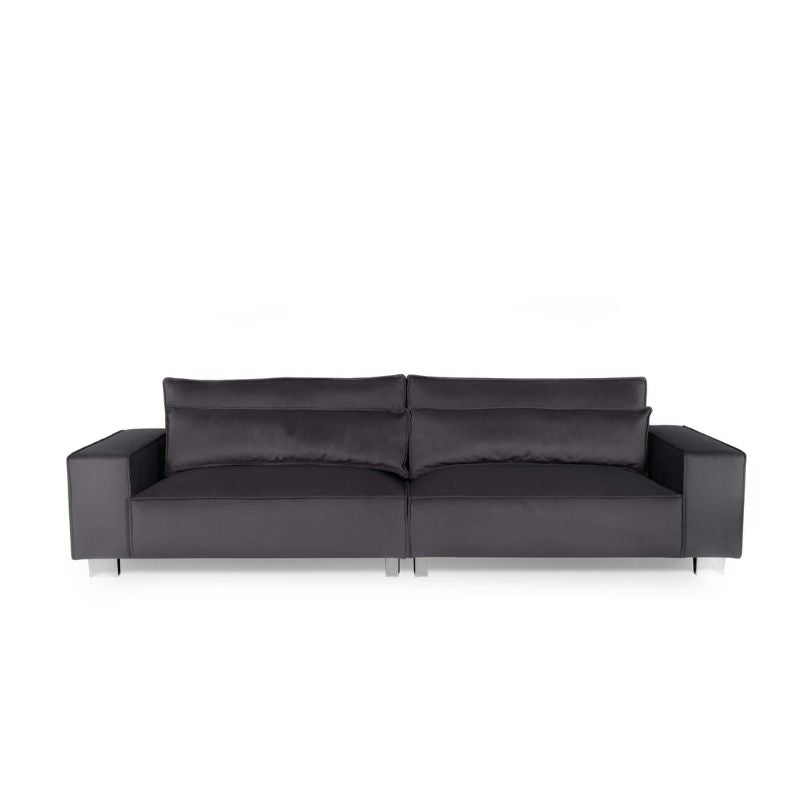 Harleston Fabric Sofa 4 seater Steel 3840W x 900H x 1060D-Sofa-Heartlands Furniture-