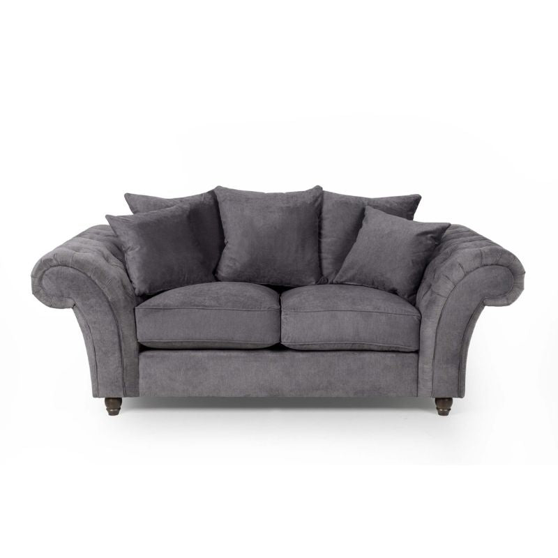 Huntley Fabric Sofa 2 seater Grey 2100W x 900H x 930D-Sofa-Heartlands Furniture-