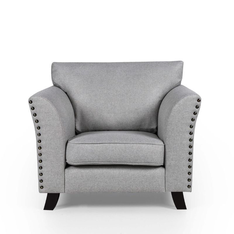 Linton Fabric Sofa 1 seater Grey 1010W x 900H x 940D-Sofa-Heartlands Furniture-