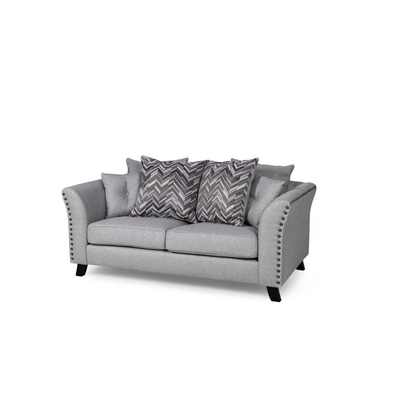 Linton Fabric Sofa 2 seater Grey 1760W x 900H x 940D-Sofa-Heartlands Furniture-