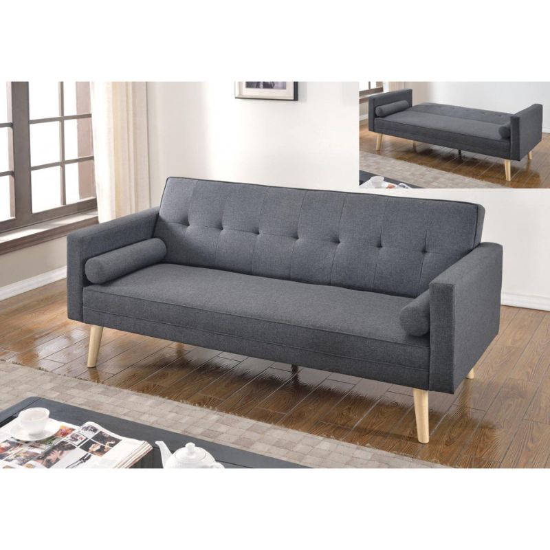 Paris Linen Sofa Bed Dark Grey-Sofa beds-Heartlands Furniture-