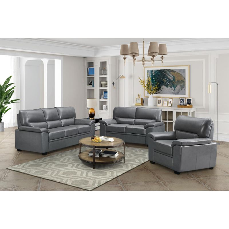 Rachel Sofa LeatherGel & PU 2 Seater-Sofa-Heartlands Furniture-Grey-