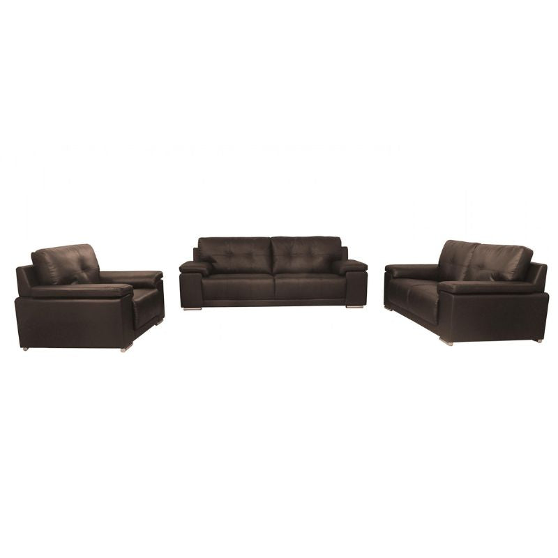 Ranee Bonded Leather & PU 1 Seater 1250W x 930D x 830H-Sofa-Heartlands Furniture-Black-