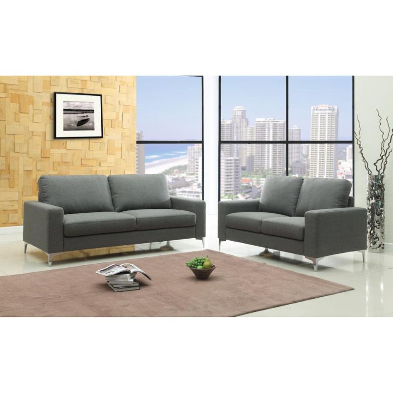 Sally Fabric 3 Seater Sofa Grey 1920W x 880D x 850H-Sofa-Heartlands Furniture-