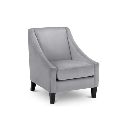 Maison Velvet Chair H 87cm L 71cm W 88cm-Accent Chairs-Julian Bowen-