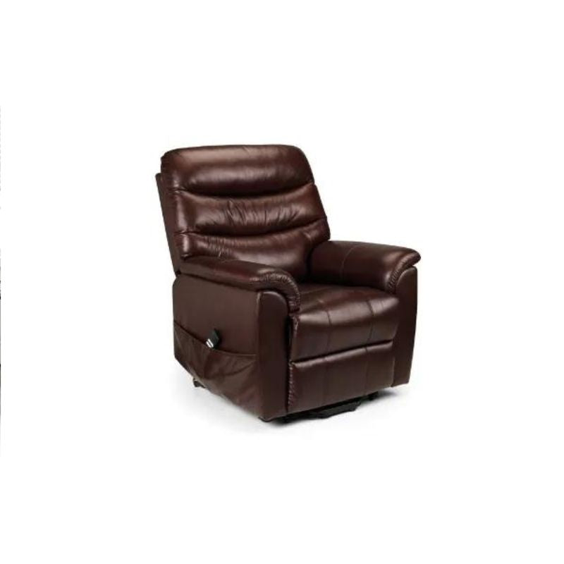 Pullman Leather Dual Motor Rise & Recliner H 110cm L 90cm W 88cm-Recliners-Julian Bowen-