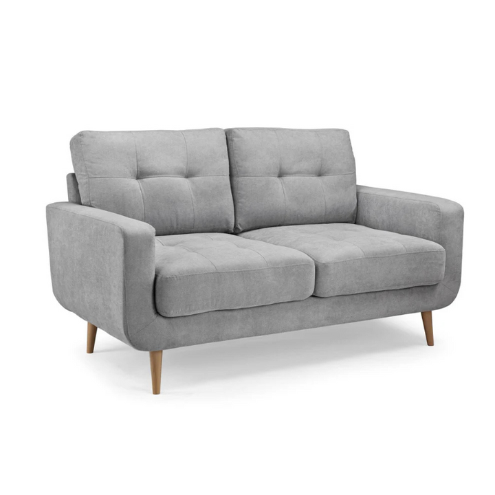 Aurora Grey 2 Seater Sofa – Tufted Design with Foam-Filled Cushions & Solid Wood Frame