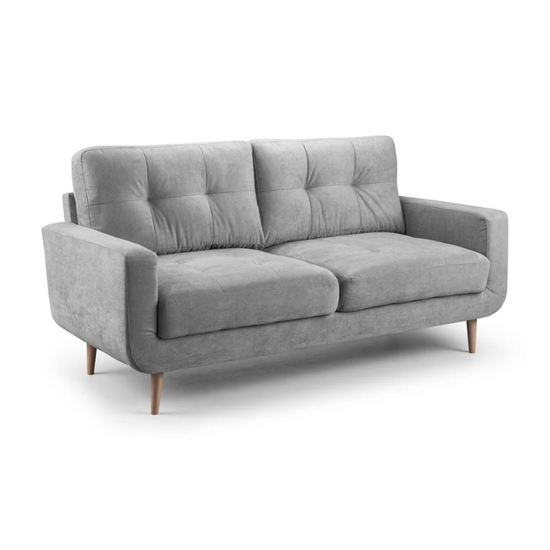 Aurora Grey 3 Seater Sofa – Tufted Design with Foam-Filled Cushions & Solid Wood Frame