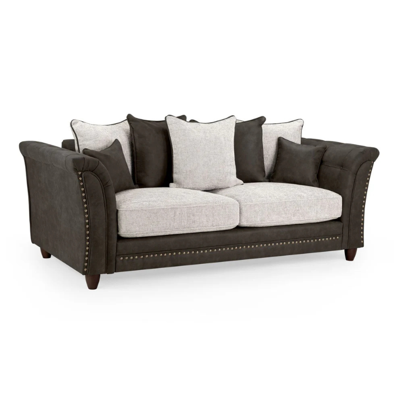 Bella Grey 3 Seater Sofa – Modern Space-Saving Design with Soft-Touch Fabric