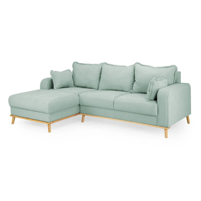 Briar Blue Left Hand Facing Corner Sofa – Modern L-Shaped Fabric Couch
