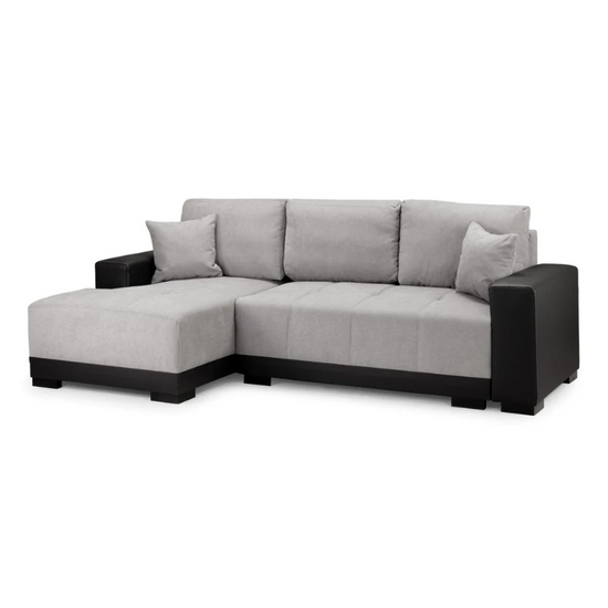Cimiano Sofabed Black/Grey Left Hand Facing Corner