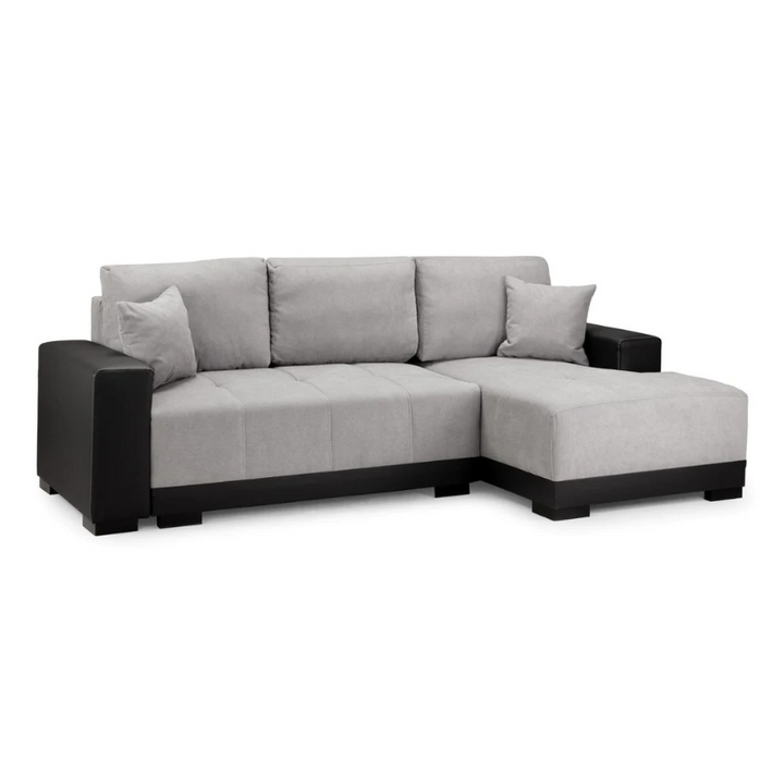 Cimiano Sofabed Black/Grey Right Hand Facing Corner