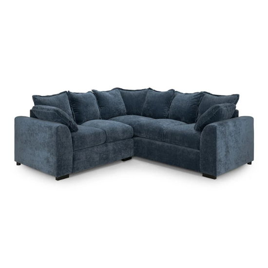 Colbee Blue Large Corner Sofa – Modern Fabric L-Shaped Couch for Spacious Living Rooms