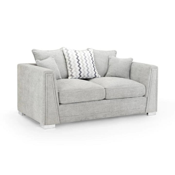 Cony Grey Fabric 2 Seater Sofa – Compact Modern Sofa for Small Living Rooms