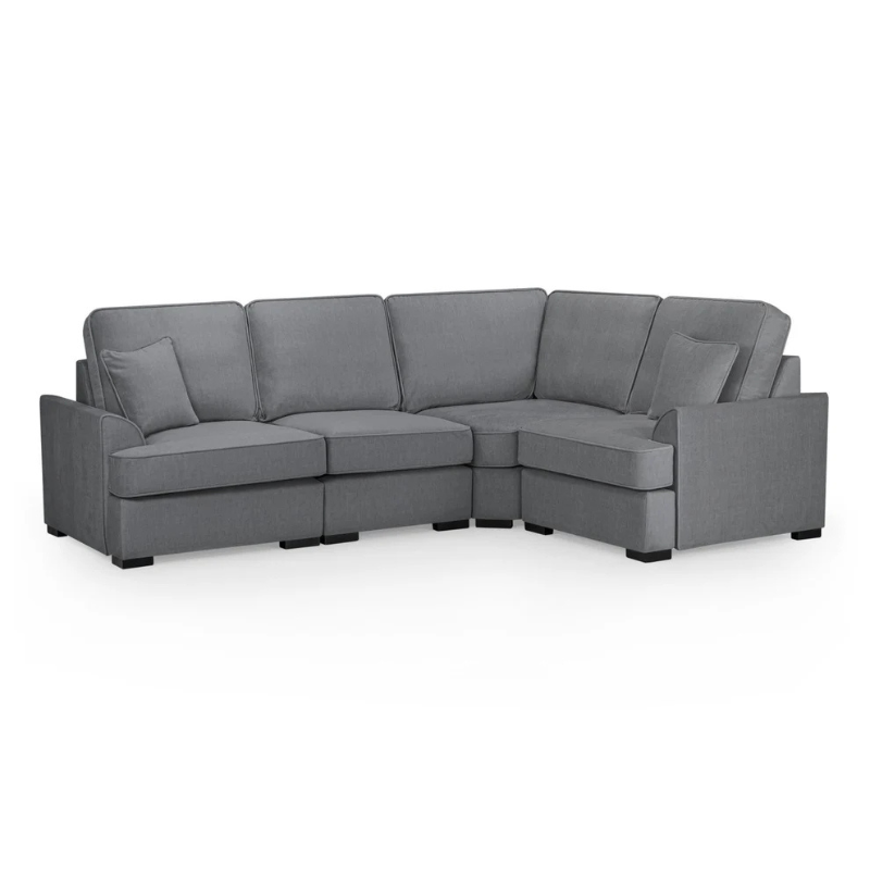Funk Grey Universal Corner Sofa – Reversible Chaise Modern Fabric Sectional