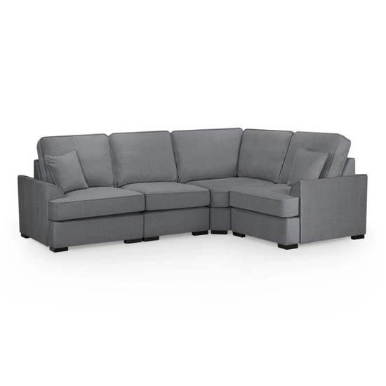 Funk Grey Universal Corner Sofa – Reversible Chaise Modern Fabric Sectional