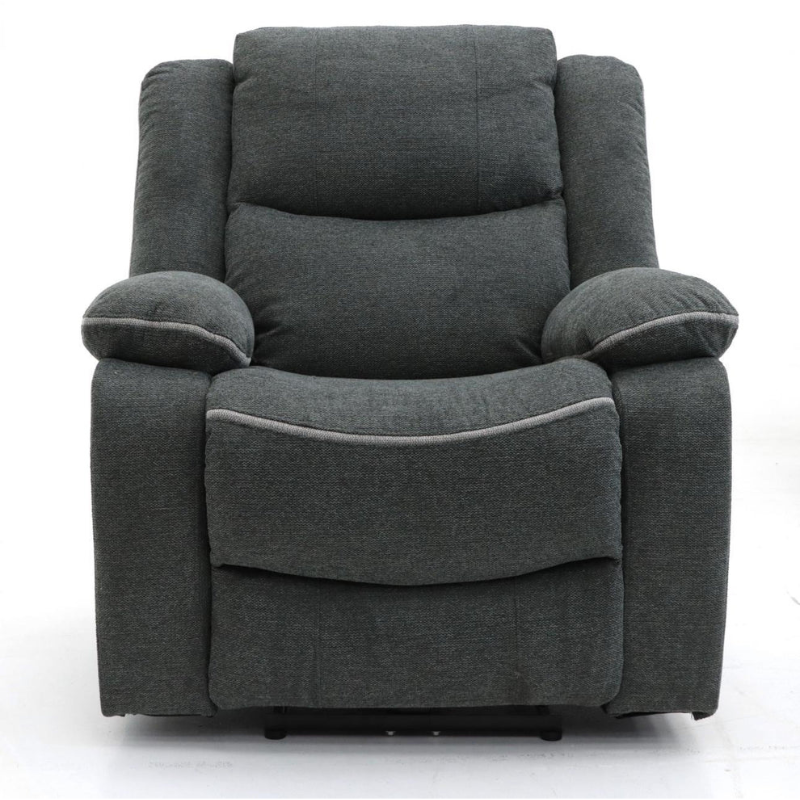 Harald Grey Electric Recliner Armchair – Soft Fabric 1 Seater with Power Recline