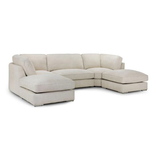 Inga Fullback Sofa Beige U Shape Corner – Spacious, Modern & Comfortable