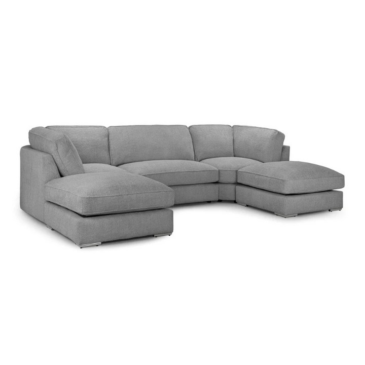 Inga Fullback Sofa Grey U Shape Corner – Spacious, Modern & Comfortable