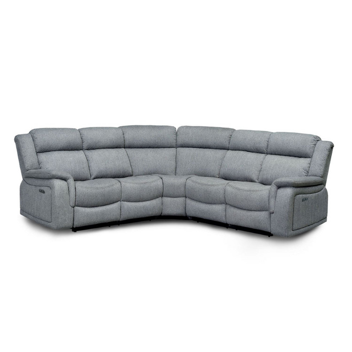 Linden Recliner Sofa Grey Large Corner – Spacious Fabric Reclining Sofa for Modern Living Rooms