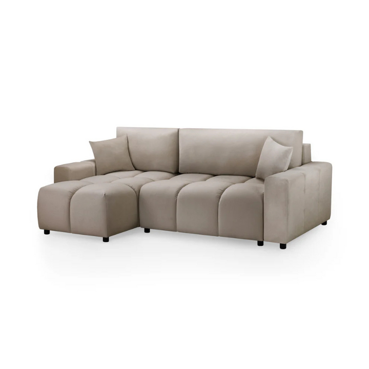 Luki Sofabed Mocha Universal Corner – Stylish & Practical Corner Sofa Bed