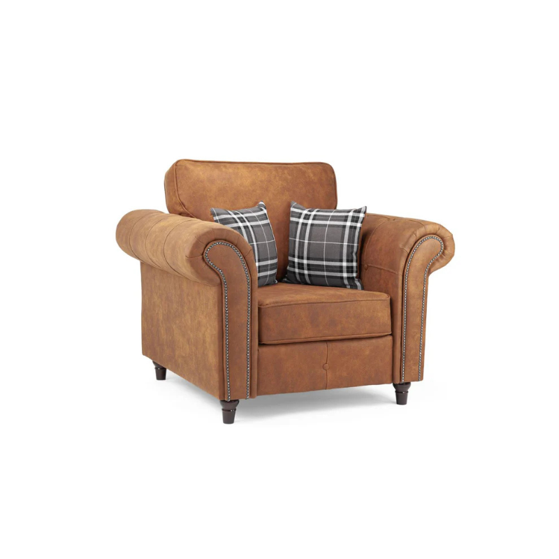 Oakland Sofa Tan Armchair – Classic Design with Lasting Comfort