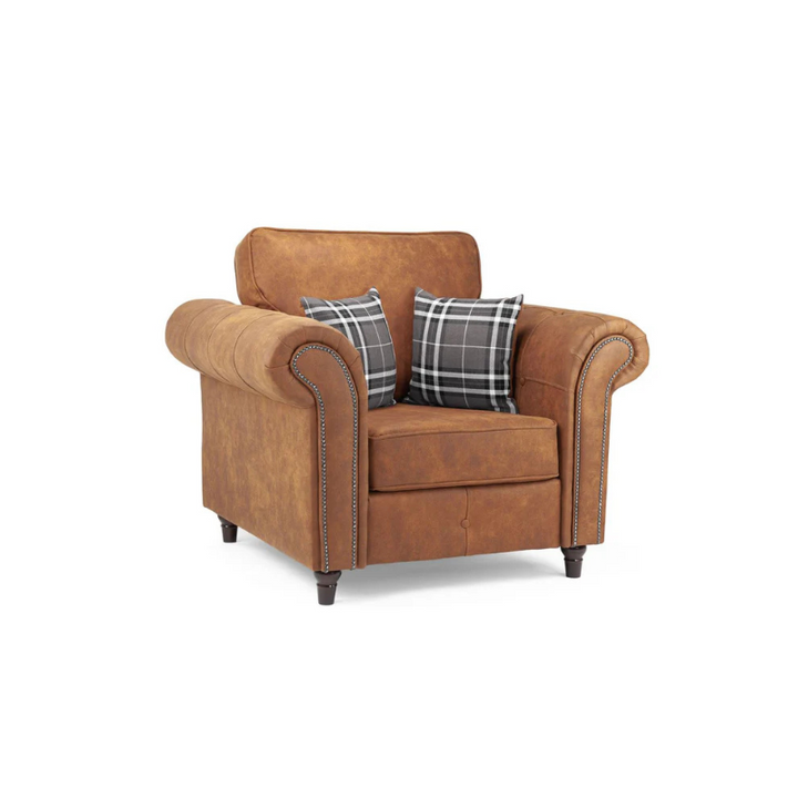 Oakland Sofa Tan Armchair – Classic Design with Lasting Comfort