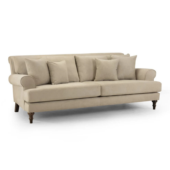 Summer Sofa Beige 4 Seater – Spacious Comfort with Modern Elegance