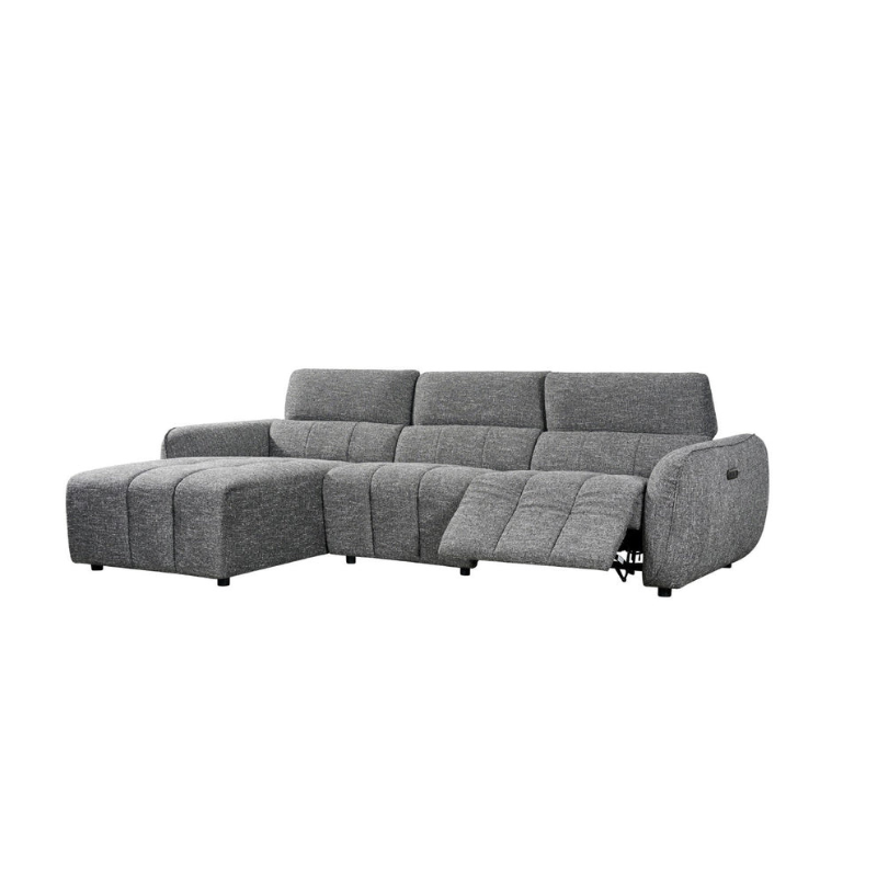 Turin Electric Recliner Sofa Charcoal Left Hand – Luxurious Comfort with Effortless Reclining