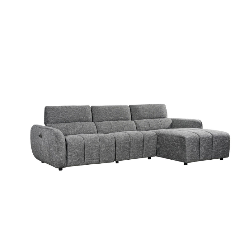 Turin Electric Recliner Sofa Charcoal Right Hand – Contemporary Luxury with Effortless Reclining