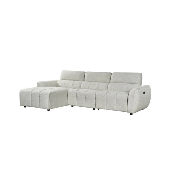 Turin Electric Recliner Sofa Silver Left Hand – Contemporary Comfort with Effortless Reclining