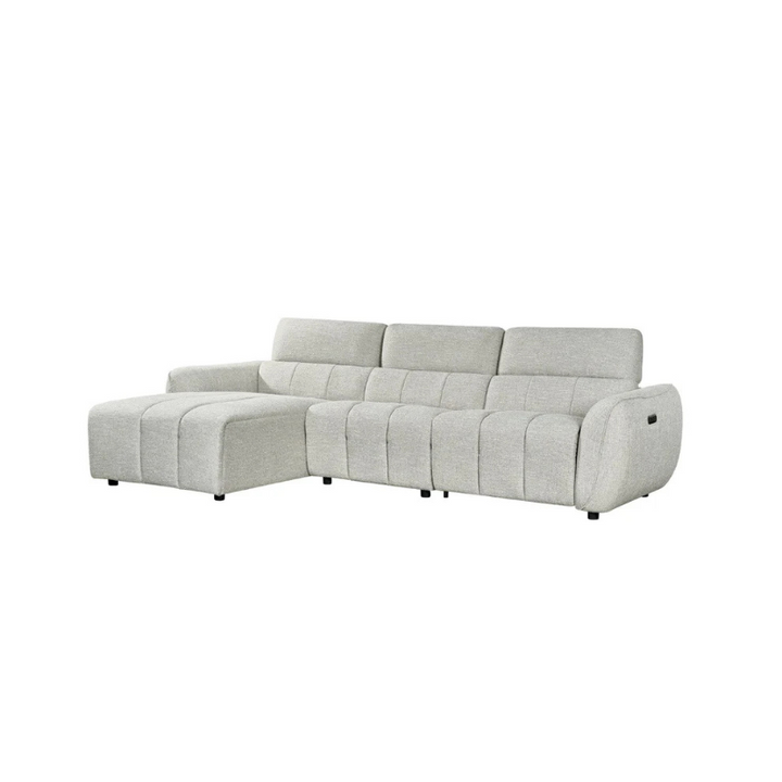 Turin Electric Recliner Sofa Silver Left Hand – Contemporary Comfort with Effortless Reclining