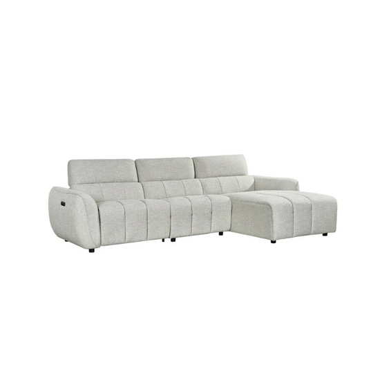 Turin Electric Recliner Sofa Silver Right Hand – Modern Luxury with Effortless Reclining