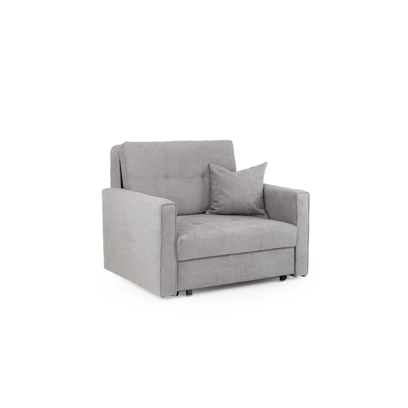 Viva Sofabed Grey Armchair – Compact Style with Hidden Practicality