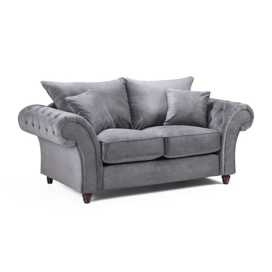 Windsor Fullback Sofa Grey 2 Seater – Timeless Style with Everyday Comfort