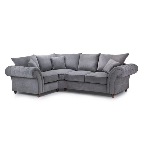Windsor Fullback Sofa Grey Left Hand Facing Corner – Stylish Comfort for Modern Living