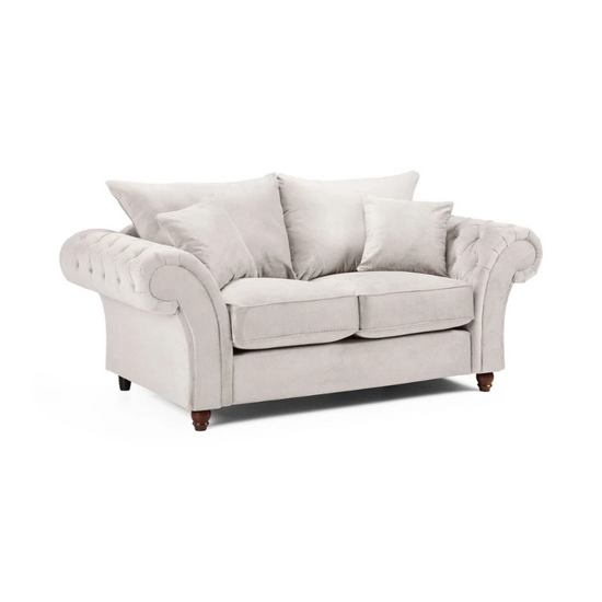Windsor Fullback Sofa Stone 2 Seater – Timeless Elegance in Compact Comfort