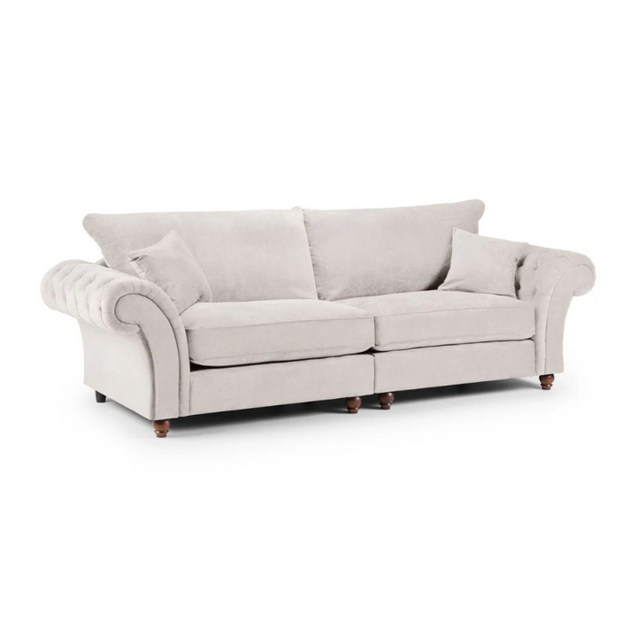 Windsor Fullback Sofa Stone 4 Seater – Elegant Spacious Seating with Timeless Style