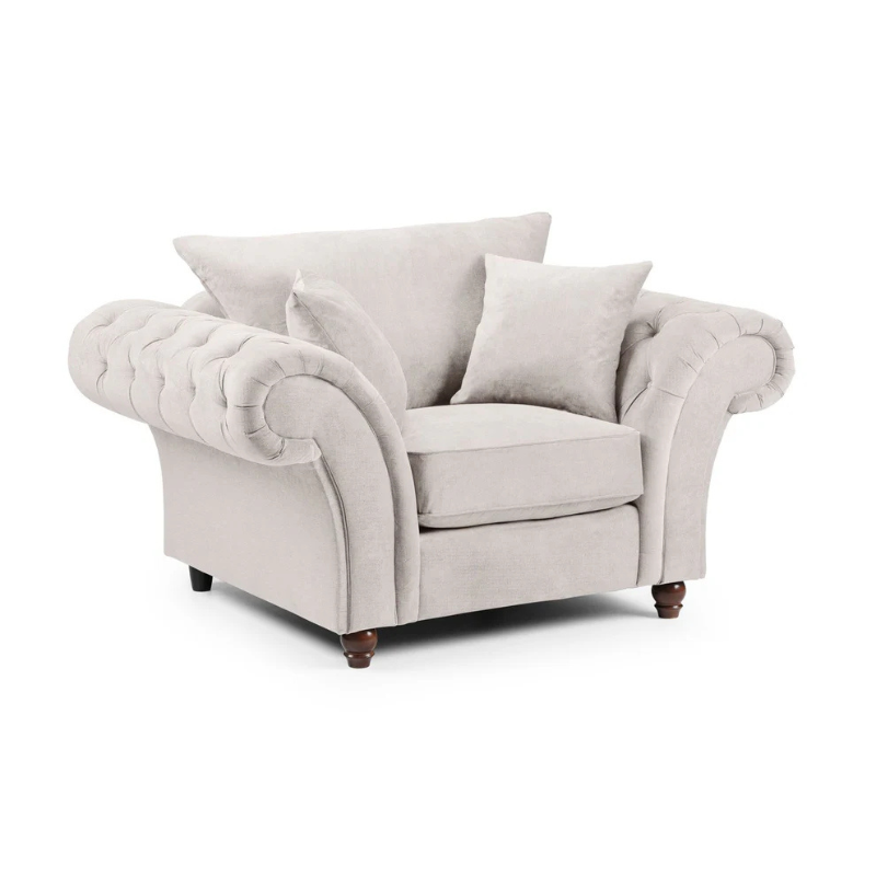 Windsor Fullback Sofa Stone Armchair – Classic Comfort in a Compact Design