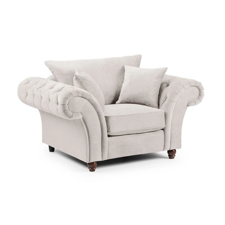 Windsor Fullback Sofa Stone Armchair – Classic Comfort in a Compact Design