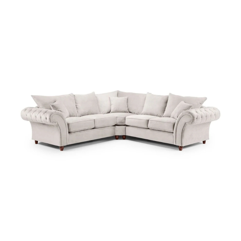Windsor Fullback Sofa Stone Large Corner – Spacious Elegance for Family Living