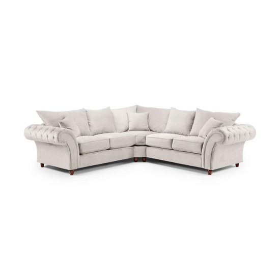Windsor Fullback Sofa Stone Large Corner – Spacious Elegance for Family Living