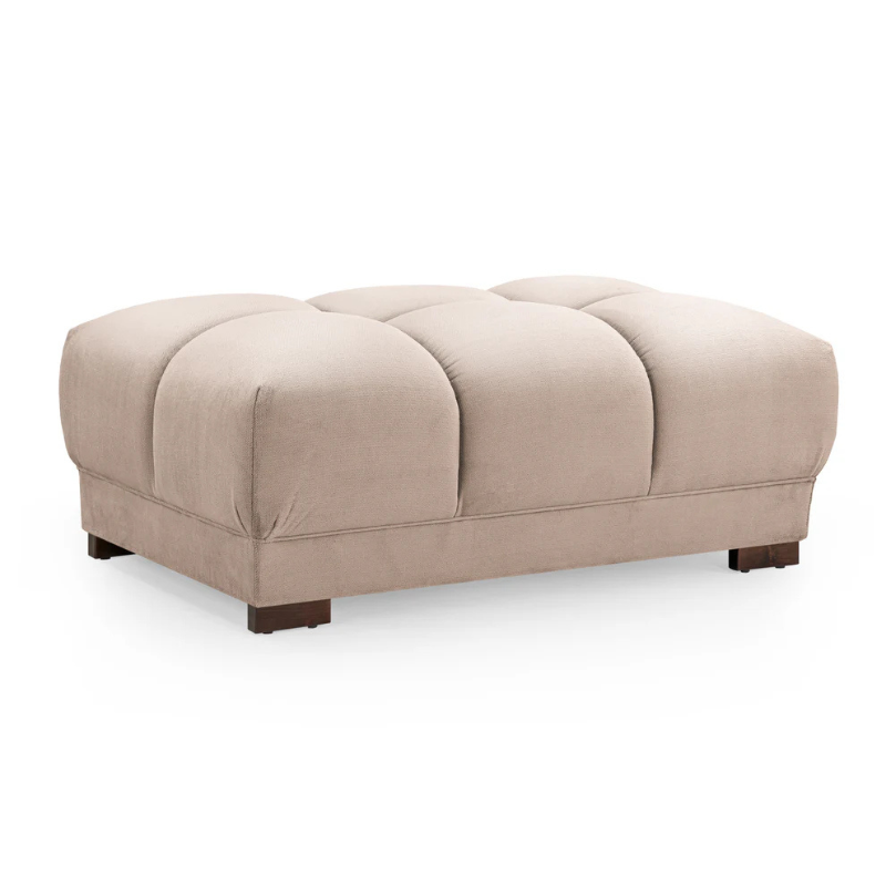Azzuro Sofa Mocha Footstool – Versatile Comfort with Warm Style