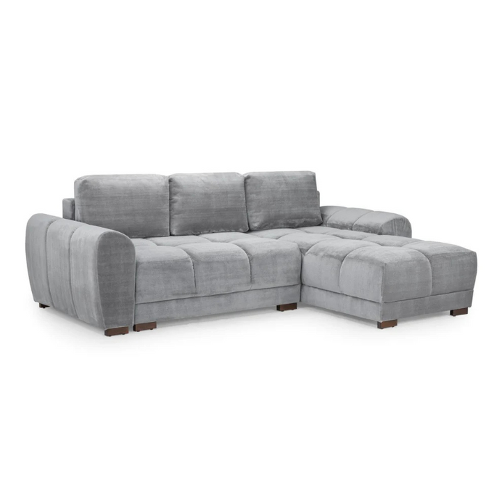 Azzuro Sofabed Grey Universal Corner – Stylish Corner Sofa with Hidden Guest Bed