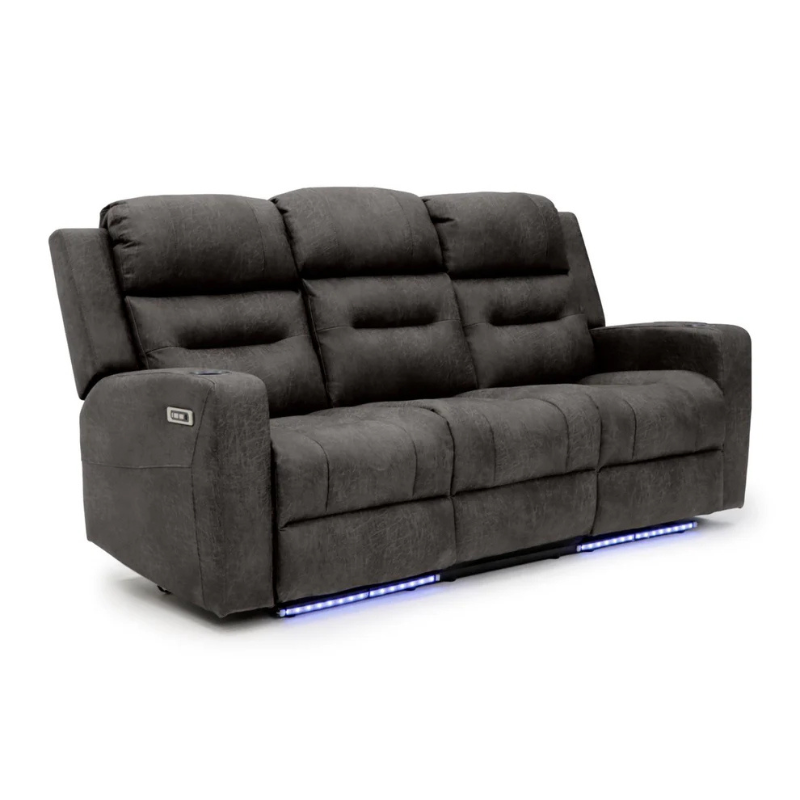 C-Love Tech Recliner Sofa 3 Seater Brown - Luxury Electric Recliner