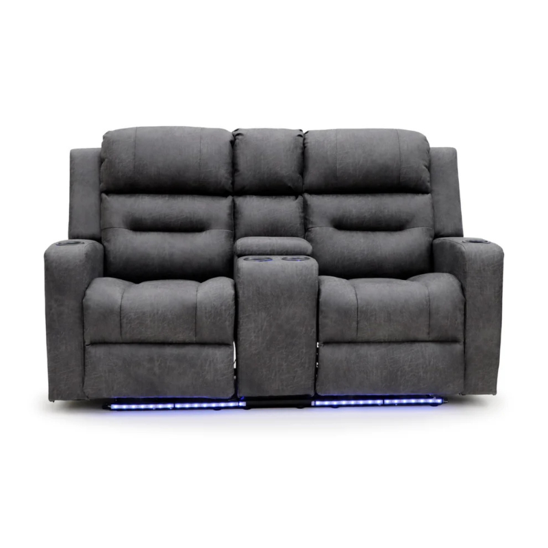 C-Love Tech Recliner Sofa 2 Seater Grey - Modern Electric Recliner
