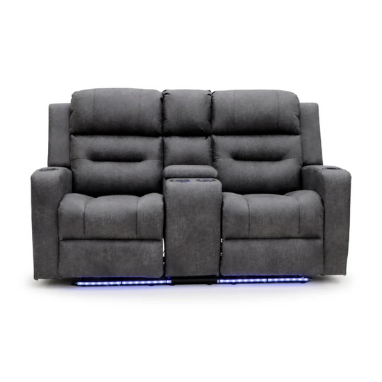 C-Love Tech Recliner Sofa 2 Seater Grey - Modern Electric Recliner