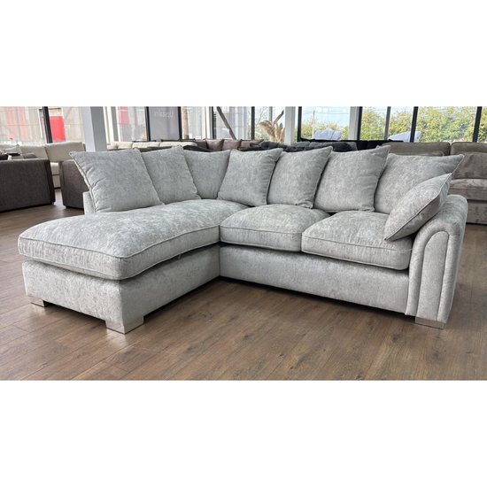 Chiswick Left Hand Sofa – Silver | Modern Corner Sofa