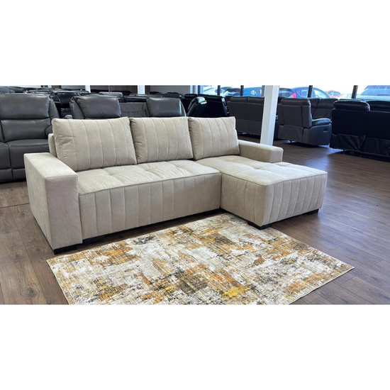 Hugo Right Hand Corner Sofabed – Beige | Modern Sofa Bed
